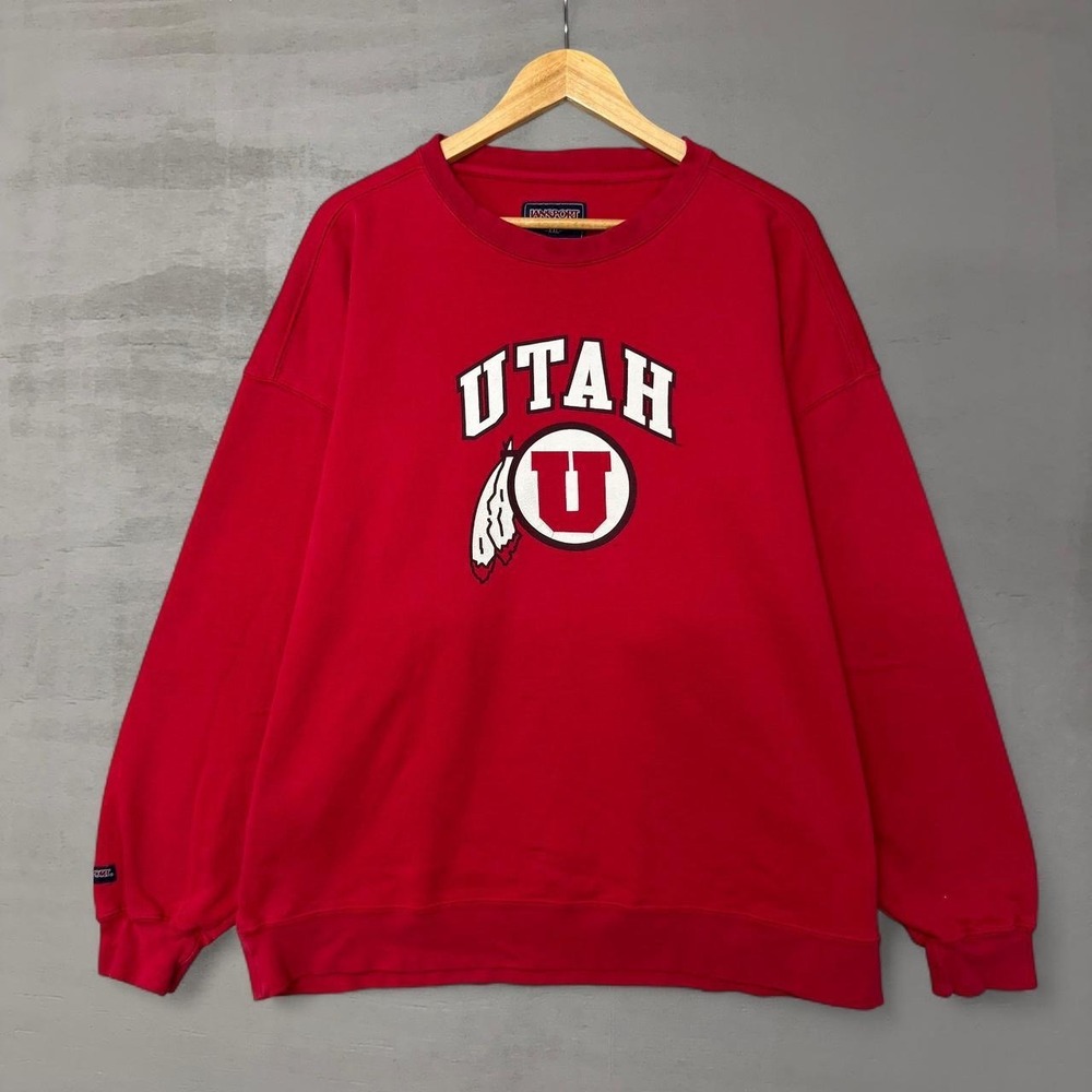 Vintage Jansport Utah Utes College‎ Crewneck Sweatshirt XXL 90s